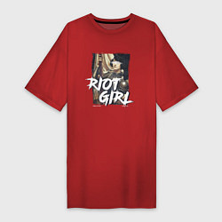 Женская футболка-платье Мятежная девушка