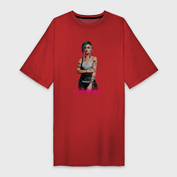 Женская футболка-платье Cyberpunk 2077 Judy Джуди