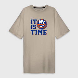 Женская футболка-платье It Is New York Islanders Time Нью Йорк Айлендерс