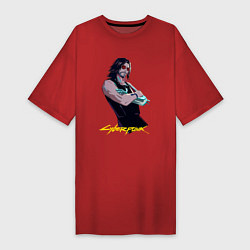 Женская футболка-платье Джонни Cyberpunk2077 Johnny