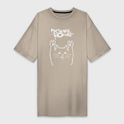 Женская футболка-платье My Chemical Romance Рок кот