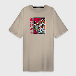 Женская футболка-платье Японский тигр
