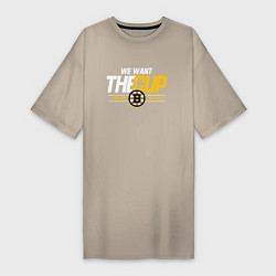 Женская футболка-платье Boston Bruins we want the cup