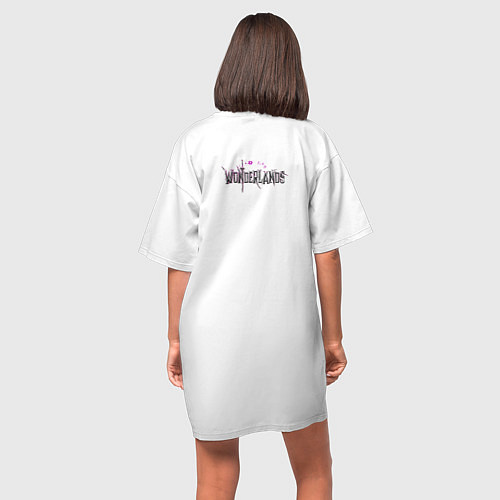 Женская футболка-платье Tiny Tinas Wonderlands Лого спина / Белый – фото 4