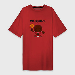 Футболка женская-платье Мистер Джордан, цвет: красный