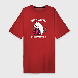 Женская футболка-платье Dungeon Meowster