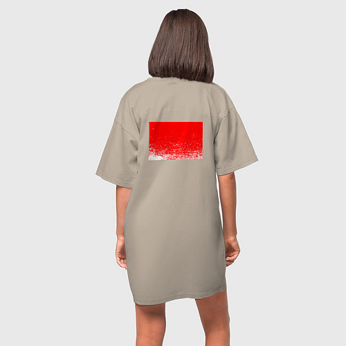 Женская футболка-платье Breaking Benjamin / Миндальный – фото 4