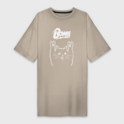 Женская футболка-платье Bowie Рок кот