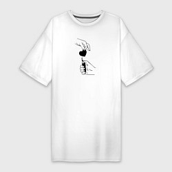 Женская футболка-платье Сжигая любовь