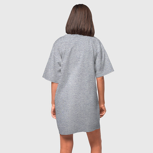 Женская футболка-платье David bowie rock / Меланж – фото 4