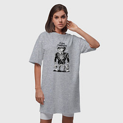 Футболка женская-платье Electric Frankenstein Punk rock USA, цвет: меланж — фото 2