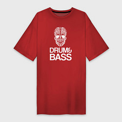 Женская футболка-платье Drum and bass mix