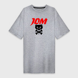 Футболка женская-платье JDM Bear Japan, цвет: меланж