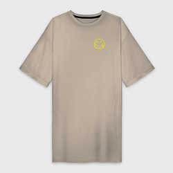 Женская футболка-платье Nirvana Жёлтый смайл