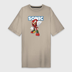Женская футболка-платье Knuckles Echidna Sonic Video game Ехидна Наклз Вид