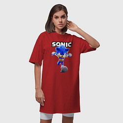 Футболка женская-платье Sonic the Hedgehog 2, цвет: красный — фото 2