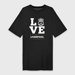 Футболка женская-платье Liverpool Love Classic, цвет: черный