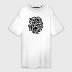 Женская футболка-платье Лев в стиле Мандала Mandala Lion