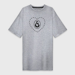 Женская футболка-платье Лого Galatasaray в сердечке