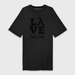 Футболка женская-платье Half-Life Love Classic, цвет: черный