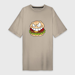 Женская футболка-платье Страшный Бургер