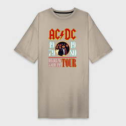 Женская футболка-платье ACDC HIGHWAY TO HELL TOUR