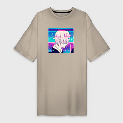 Женская футболка-платье Sad Boy Anime Style