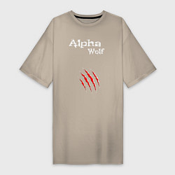 Женская футболка-платье Alpha Wolf Альфа Волк