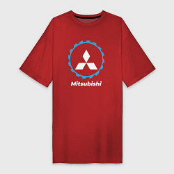 Футболка женская-платье Mitsubishi в стиле Top Gear, цвет: красный