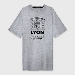 Футболка женская-платье Lyon: Football Club Number 1 Legendary, цвет: меланж