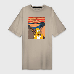 Женская футболка-платье Гомер Симпсон Крик