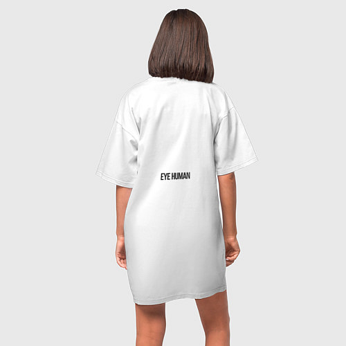 Женская футболка-платье EVIL- emotion collection / Белый – фото 4