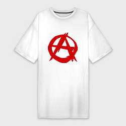 Женская футболка-платье Символ анархии