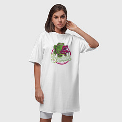 Футболка женская-платье Seymours Organic Plant Food, цвет: белый — фото 2