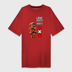 Женская футболка-платье Love Death and Robots Любовь Смерть Роботы