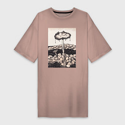 Женская футболка-платье Dripping Mushroom