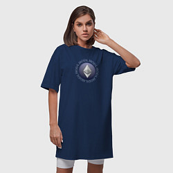 Футболка женская-платье Ethereum Holders, цвет: тёмно-синий — фото 2