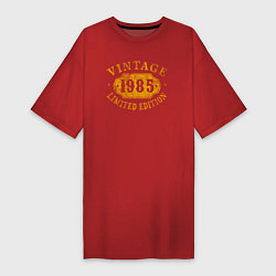 Футболка женская-платье Винтаж 1985, цвет: красный