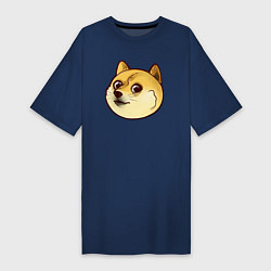 Женская футболка-платье Маленький щеночек Доге