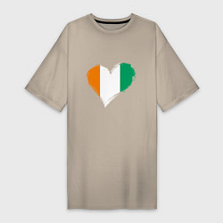 Женская футболка-платье Сердце - Ирландия