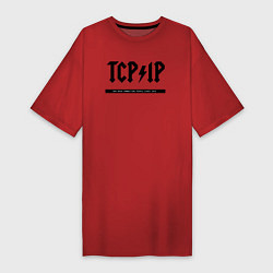 Женская футболка-платье TCPIP Connecting people since 1972