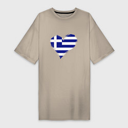 Женская футболка-платье Сердце - Греция