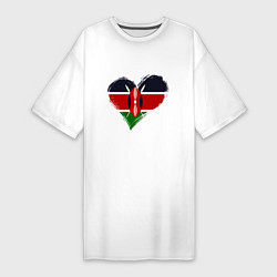 Женская футболка-платье Сердце - Кения