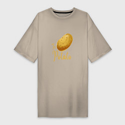Женская футболка-платье Это картошка