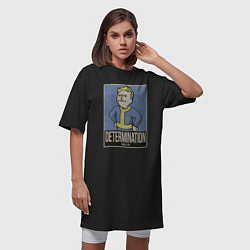 Футболка женская-платье Fallout vault - tec boy, цвет: черный — фото 2