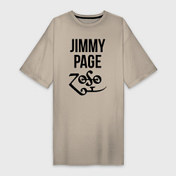 Женская футболка-платье Jimmy Page - Led Zeppelin - legend