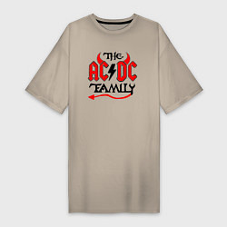Женская футболка-платье The ac dc family - Rock