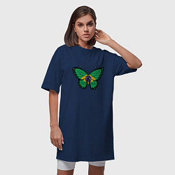Футболка женская-платье Бабочка - Бразилия, цвет: тёмно-синий — фото 2