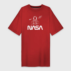 Женская футболка-платье Nasa - космонавт