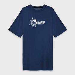 Женская футболка-платье Nirvana-Курт и гитара
